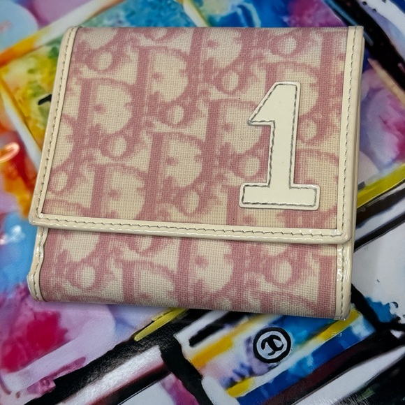 DIOR Monogram Compact Wallet Pink 2004 - Picture 1 of 14